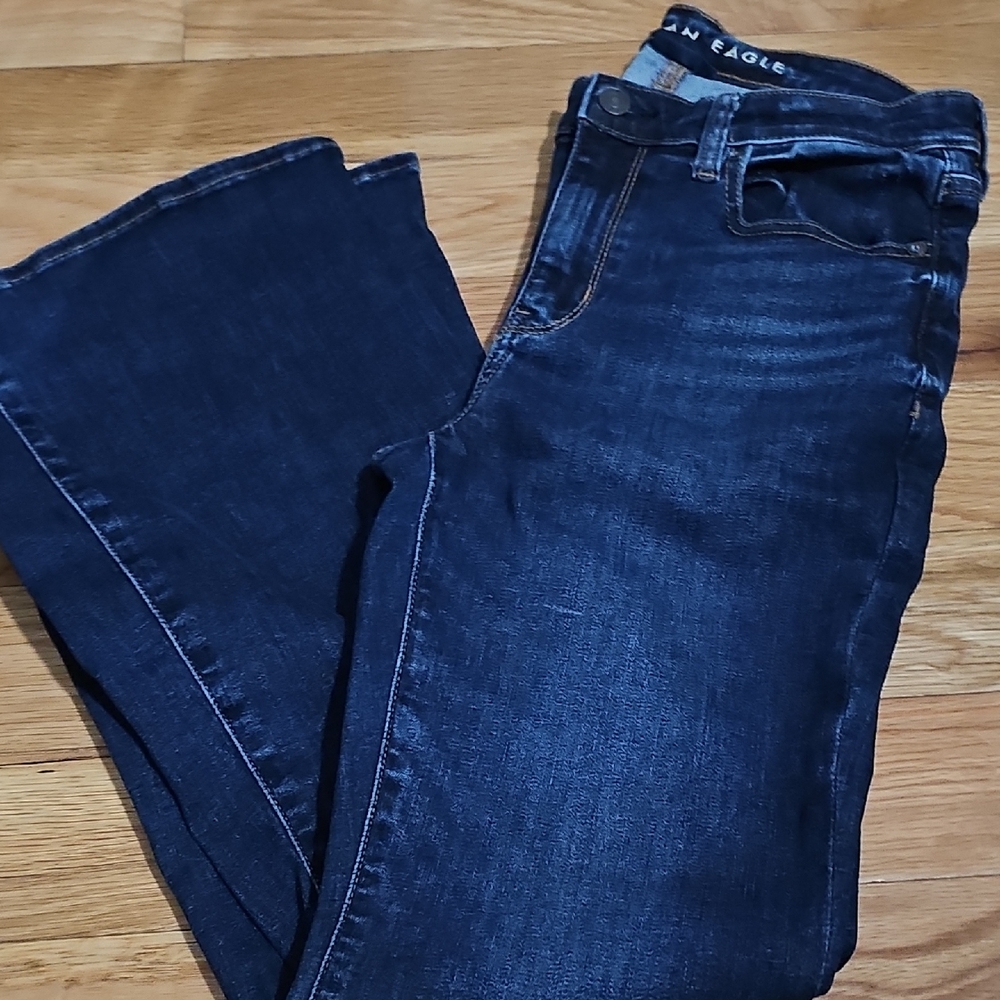 American Eagle Outfitters Women's Dark Blue Jeans